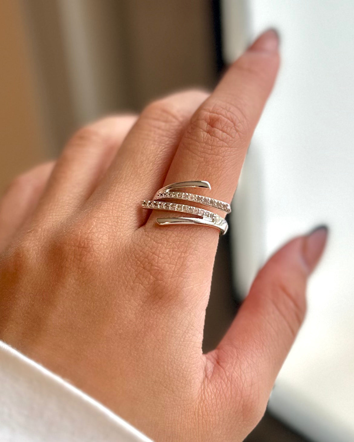 ANILLO ACERO BLANCO 7