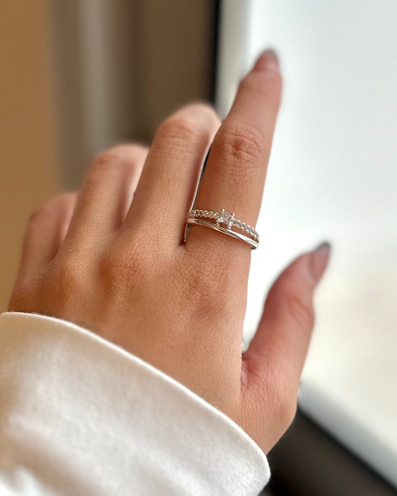 ANILLO ACERO BLANCO 12
