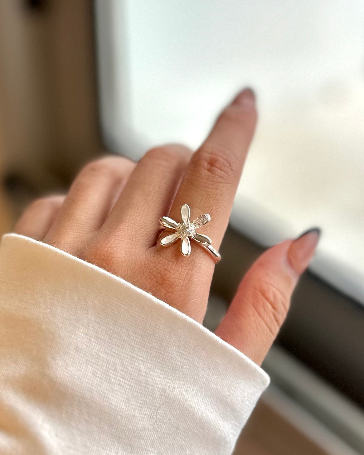 ANILLO ACERO BLANCO 8
