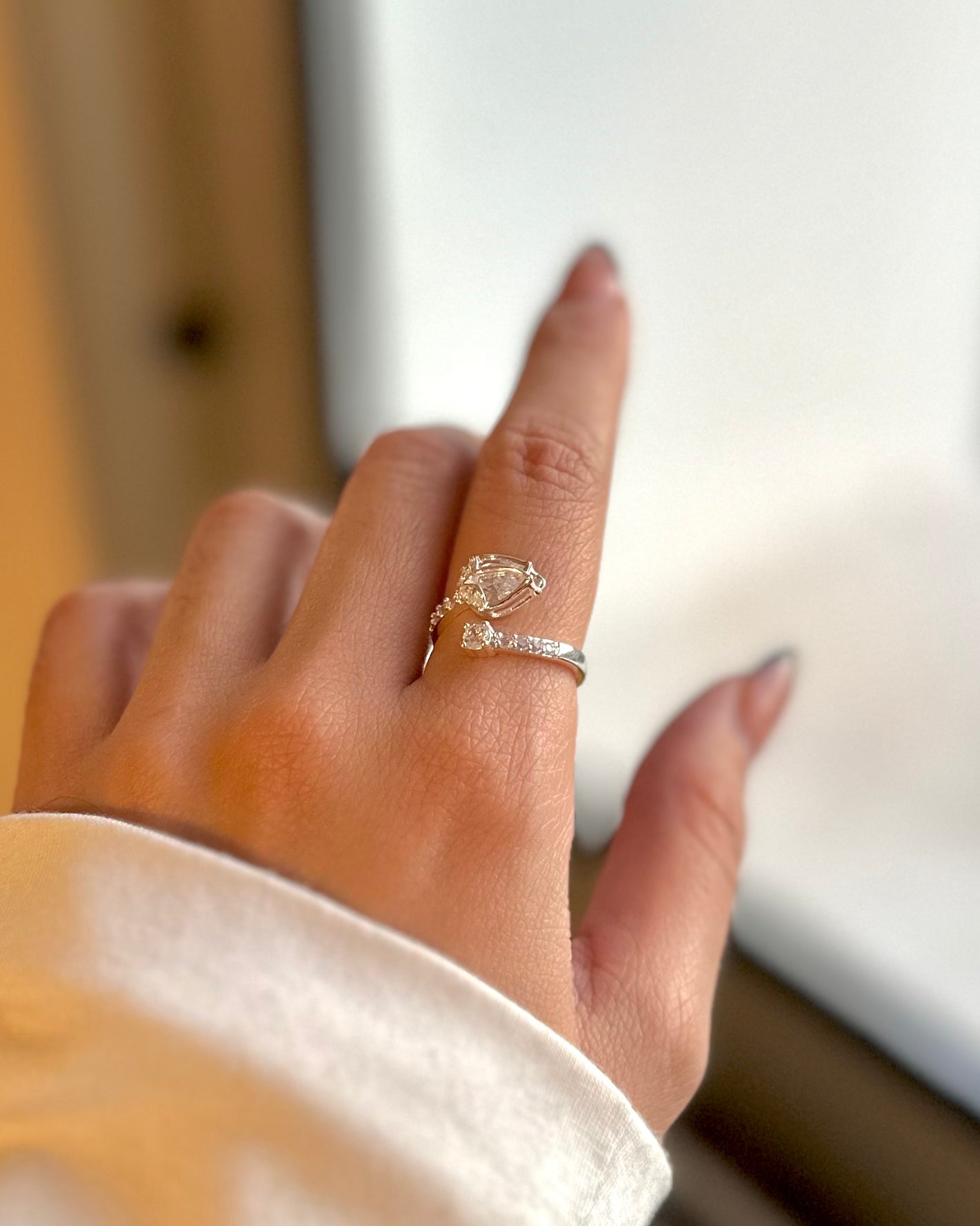ANILLO ACERO BLANCO 9