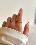 ANILLO ACERO DORADO 6