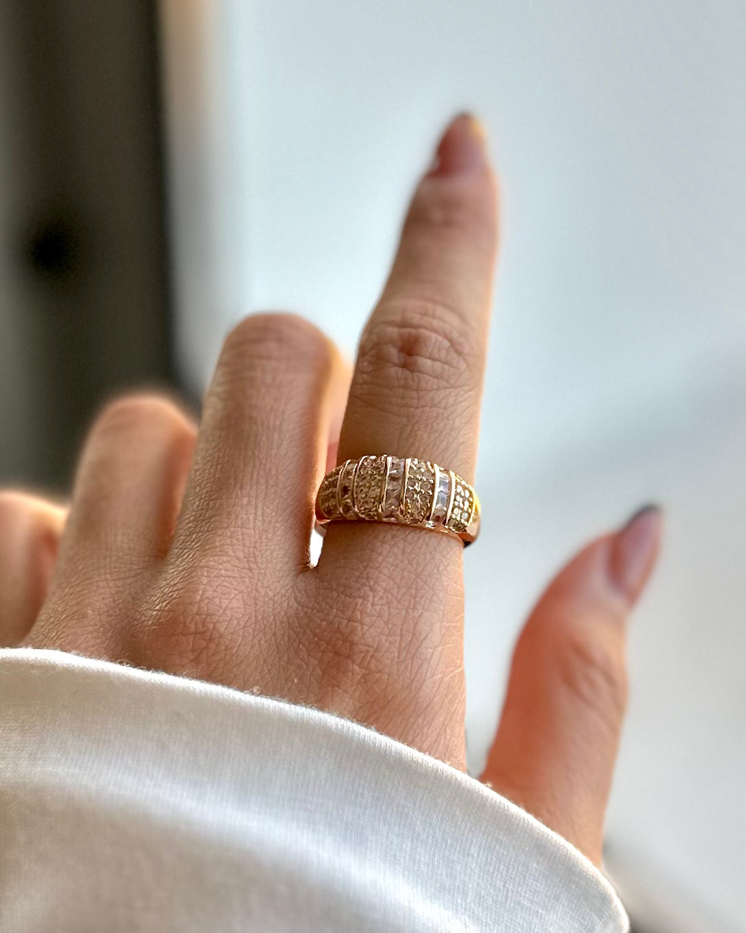 ANILLO ACERO DORADO 4