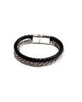 PULSERA CUERO ACERO - PCC015