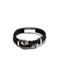 PULSERA CUERO ACERO - PCC013