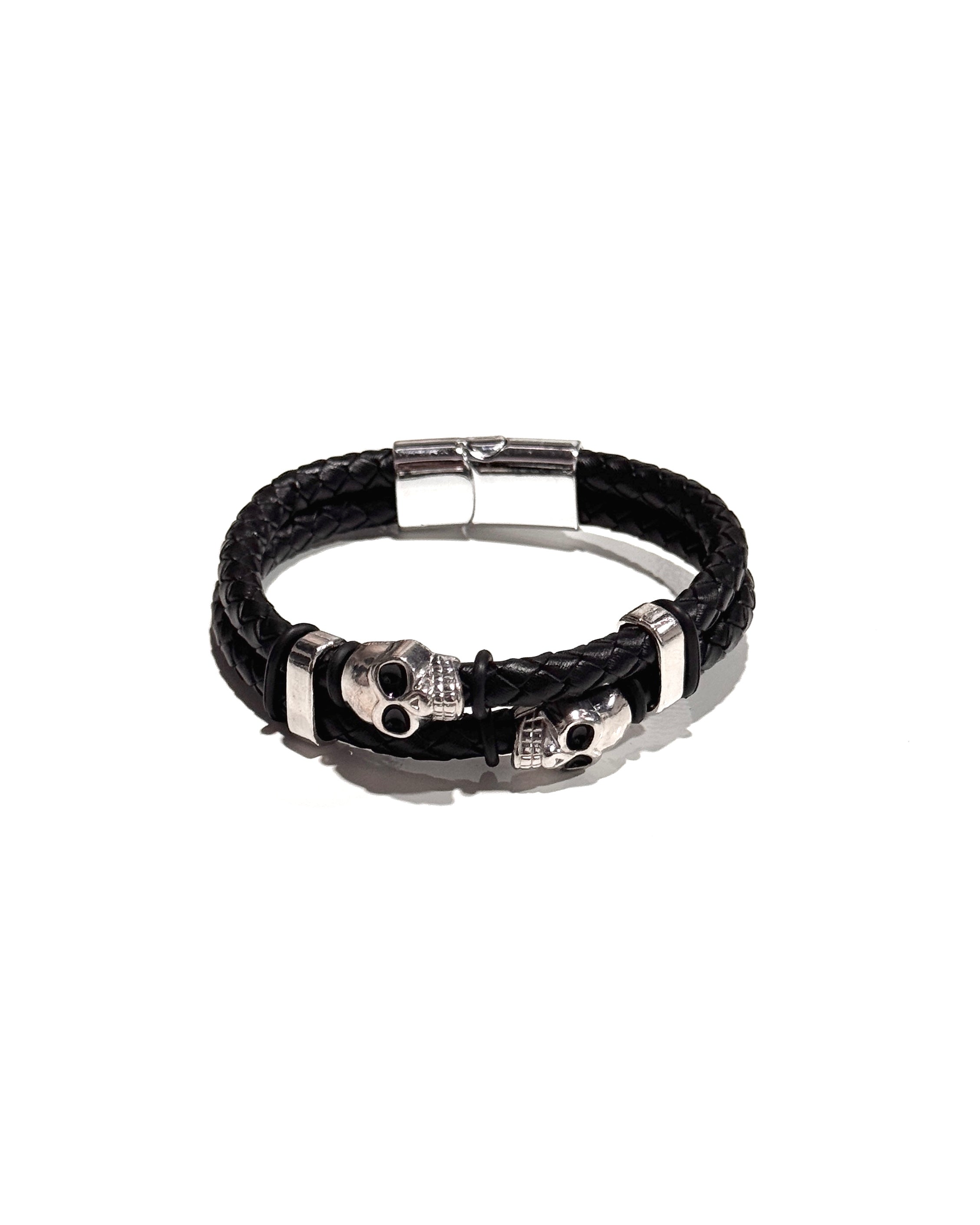 PULSERA CUERO ACERO - PCC013