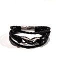 PULSERA CUERO ACERO - PCC006