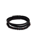 PULSERA CUERO ACERO - PCC002